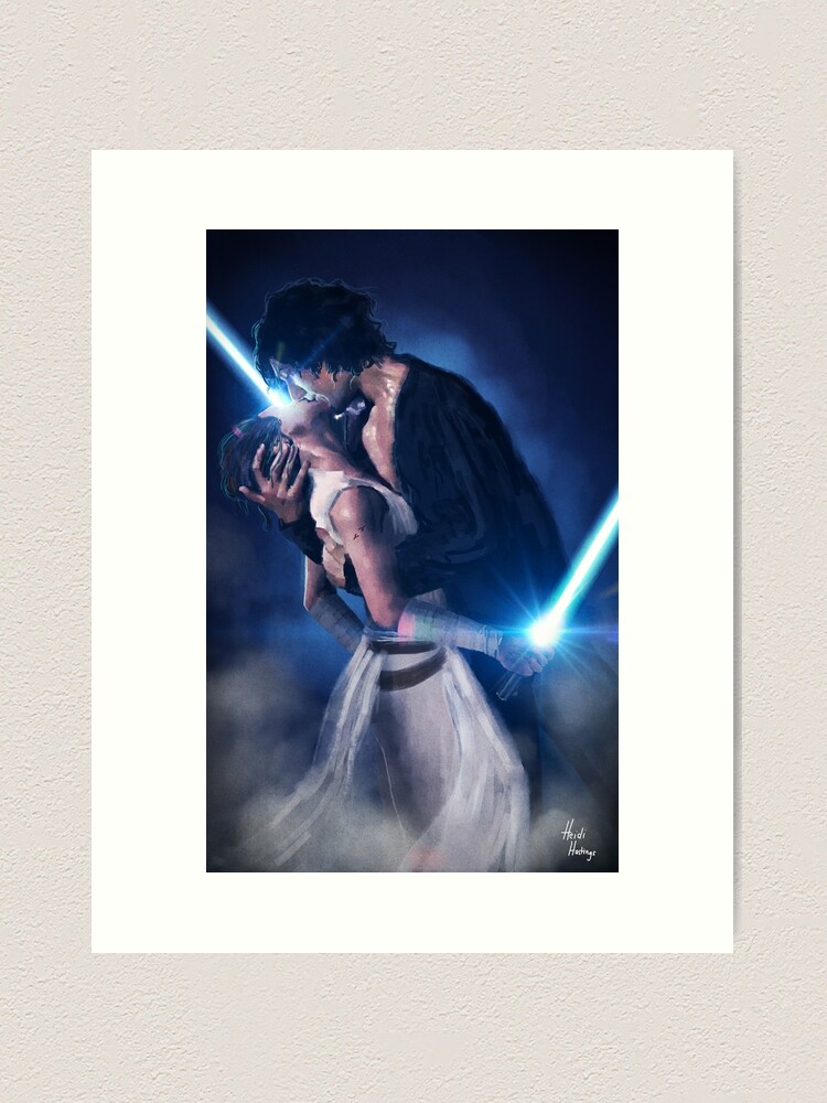 Thumbnail 1 of 3, Art Print, Blue Kiss designed and sold by heidihastings.