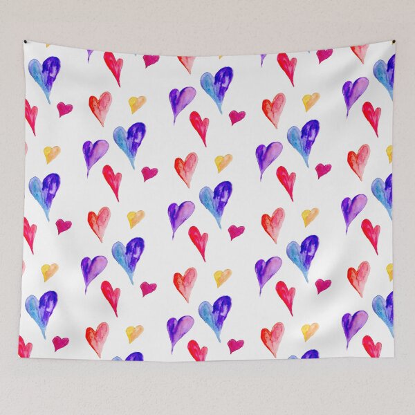 Item preview, Cute Watercolor Hearts Wash Valentine Romance designed and sold by kristinedesigns.