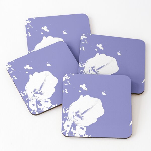 Item preview, Abstract White Tulip with Periwinkle Background designed and sold by indigorayz.