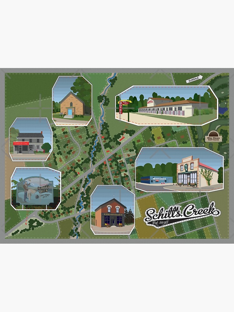 "Schitt's Creek Town Map" Photographic Print by SoCalVol2017 Redbubble