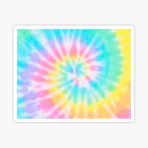 Pastel Rainbow Tie Dye Pattern Sticker