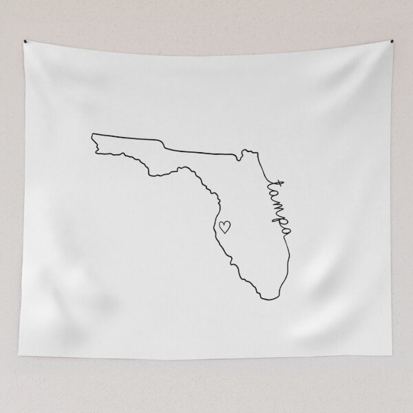 Item preview, tampa heart florida outine designed and sold by Designed By Rachel.