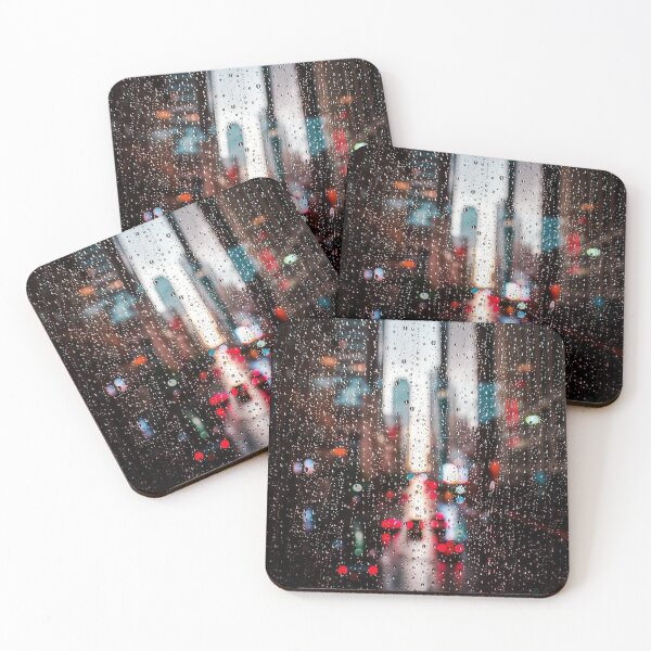 Item preview, Rain on a window looking out on a city designed and sold by MindChirp.