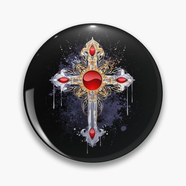 Item preview, Gilt cross on black background designed and sold by Blackmoon9.
