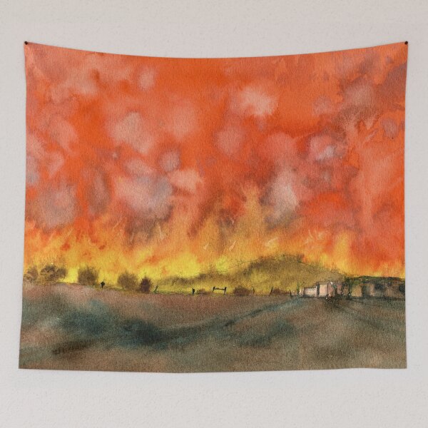 Item preview, Fire in the mountains designed and sold by darrenyeoart.