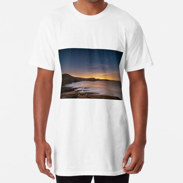 Fall Bay from Tears Point at night, Gower Long T-Shirt