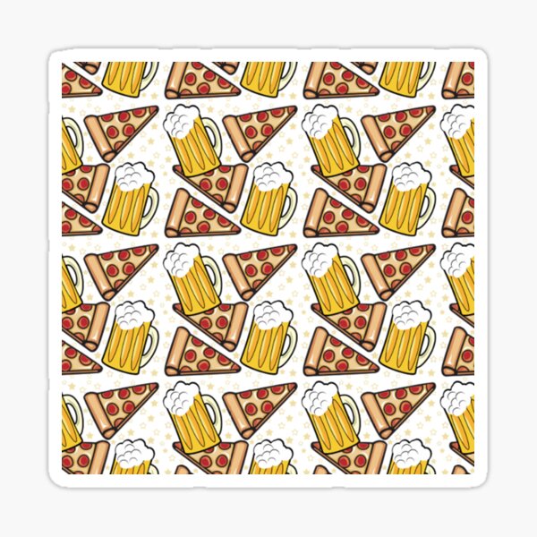 Beer And Pizza Sticker