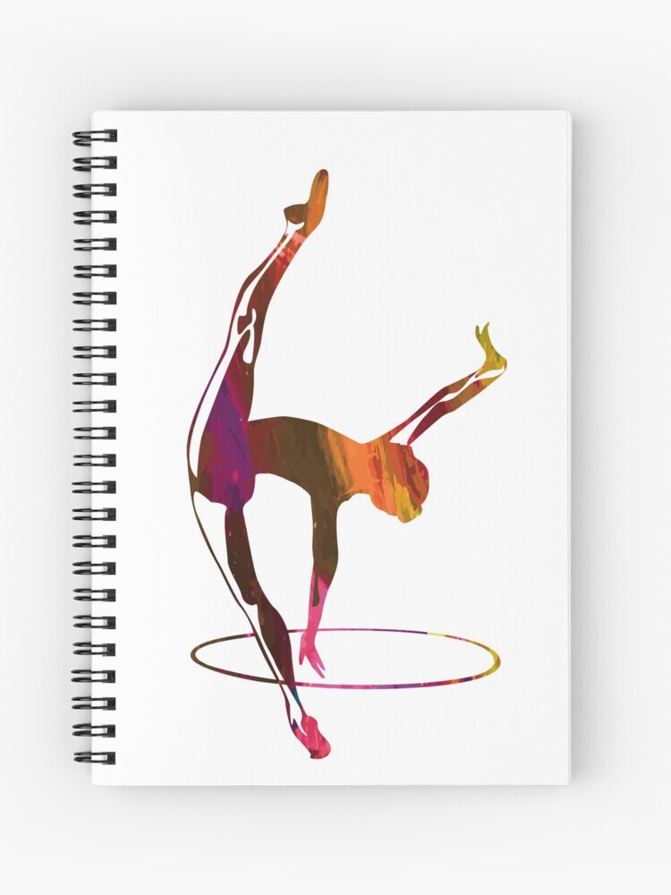 Rhythmic gymnast with hoop, Contortion with hula hoop Spiral