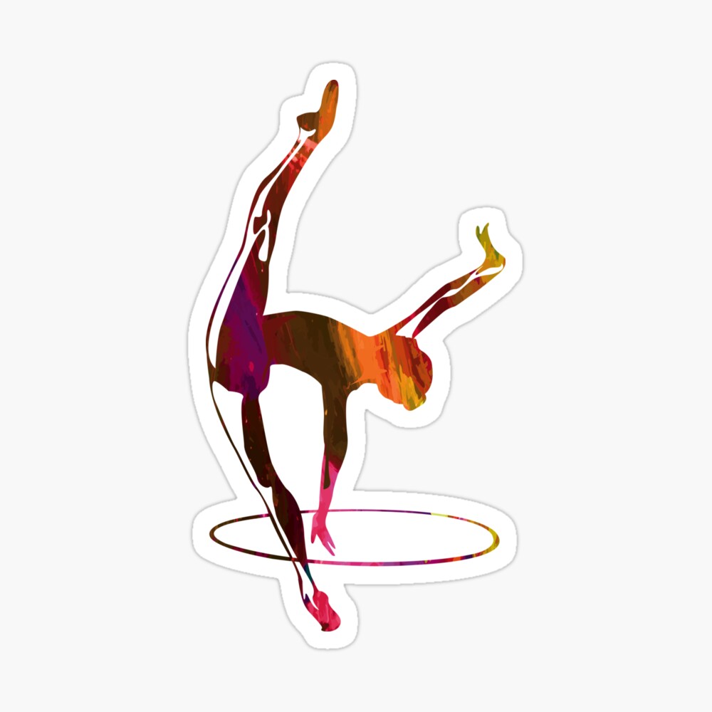Rhythmic gymnast with hoop, Contortion with hula hoop Spiral Notebook for  Sale by ArtlandStudio