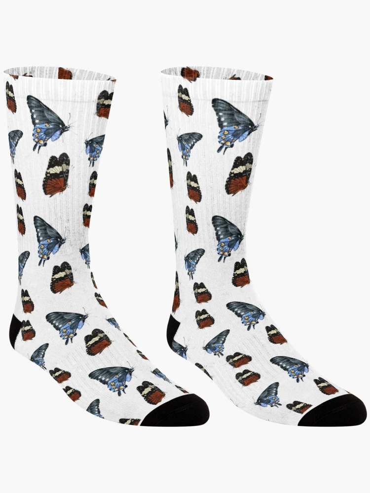 Thumbnail 3 of 5, Socks, Butterfly pattern designed and sold by Rakesh Murugan.
