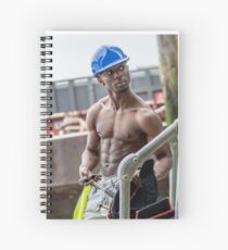 Workman at Low Tide on the Thames River with Frank Spiral Notebook