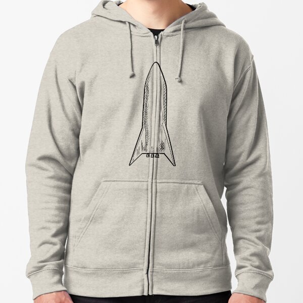 "SpaceX Starship" Zipped Hoodie by designchip Redbubble