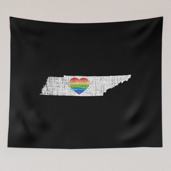 Item preview, Tennessee Gay Pride Heart Rainbow Flag LGBT Month Lesbian Bisexual designed and sold by Tee Kaboom!.