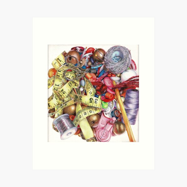 Sewing Box Art Print