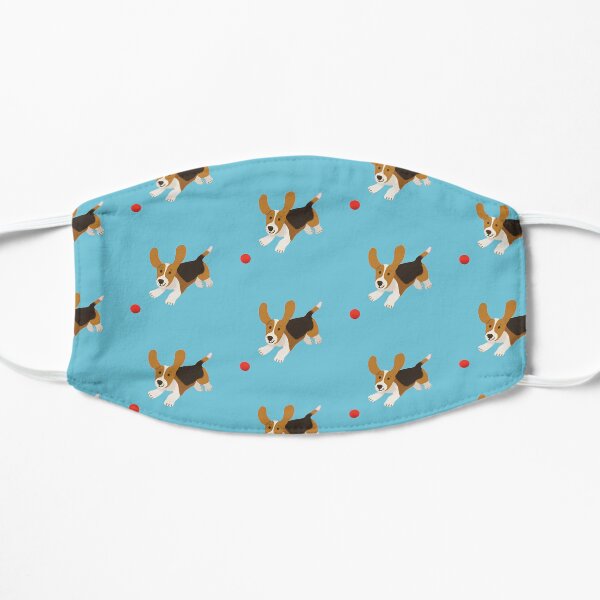 happy basset hound Mask