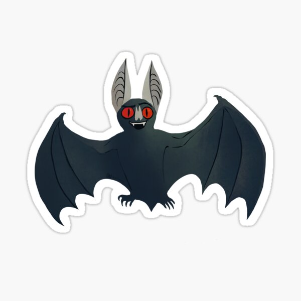 "That bat with snake eyes" Sticker by ovfanart | Redbubble