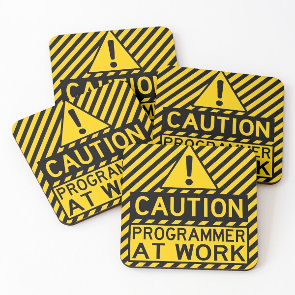 Artikelvorschau, Caution Programmer at work entworfen und verkauft von ClumsyCat.