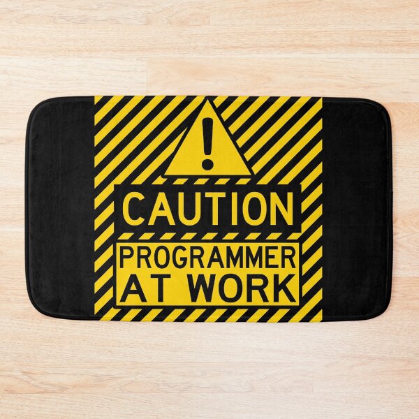 Item preview, Caution programmer at work designed and sold by ClumsyCat.
