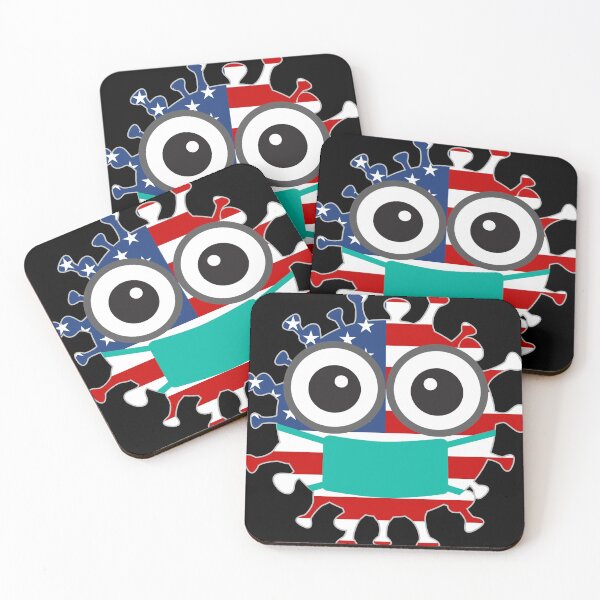 Item preview, American Corona virus logo clip art mask america USA flag with pattern designed and sold by zugharo2019.