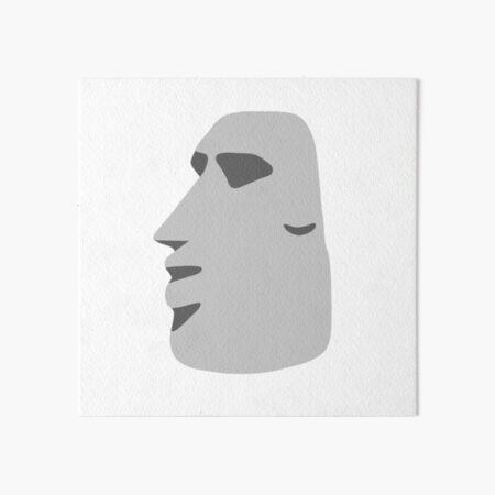 Moyai Moai Easter Island Head Emoji Art Board Print for Sale by