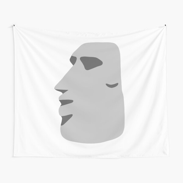 Moyai Emoji Moai Emoji Easter Island Black Tapestry for Sale by  BunkerBunch