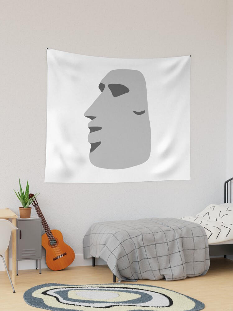 Moyai Emoji Moai Emoji Easter Island Tapestry for Sale by