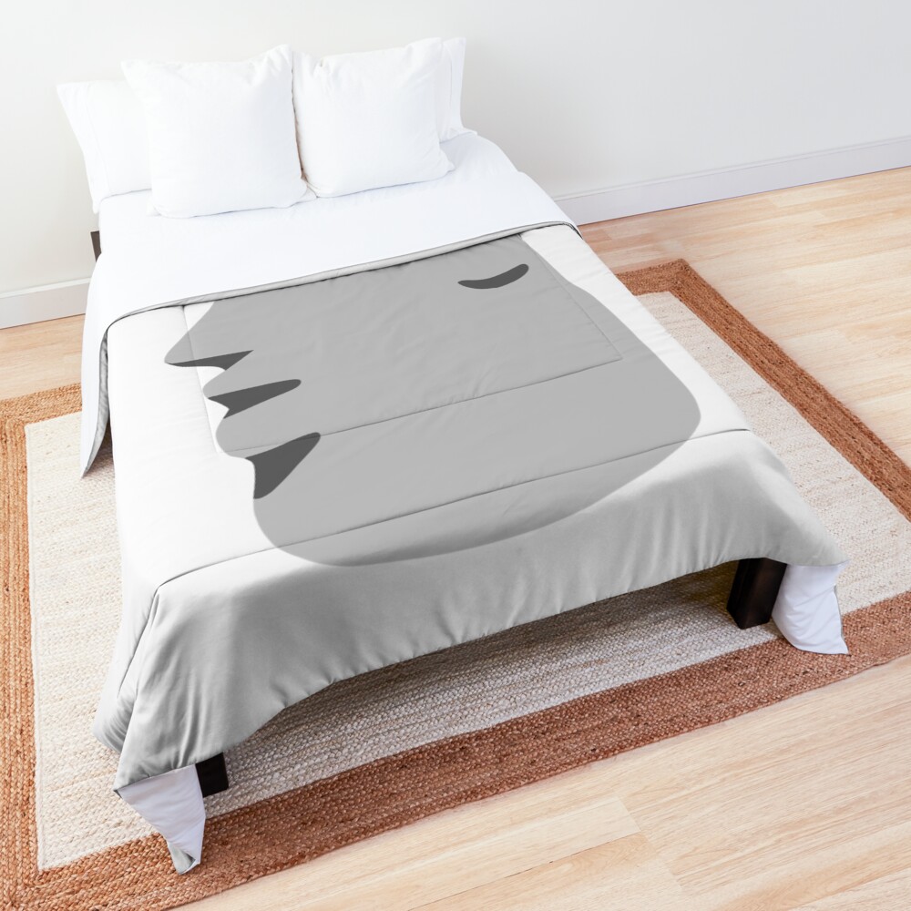 Moyai Emoji Moai Emoji Easter Island Black Duvet Cover for Sale