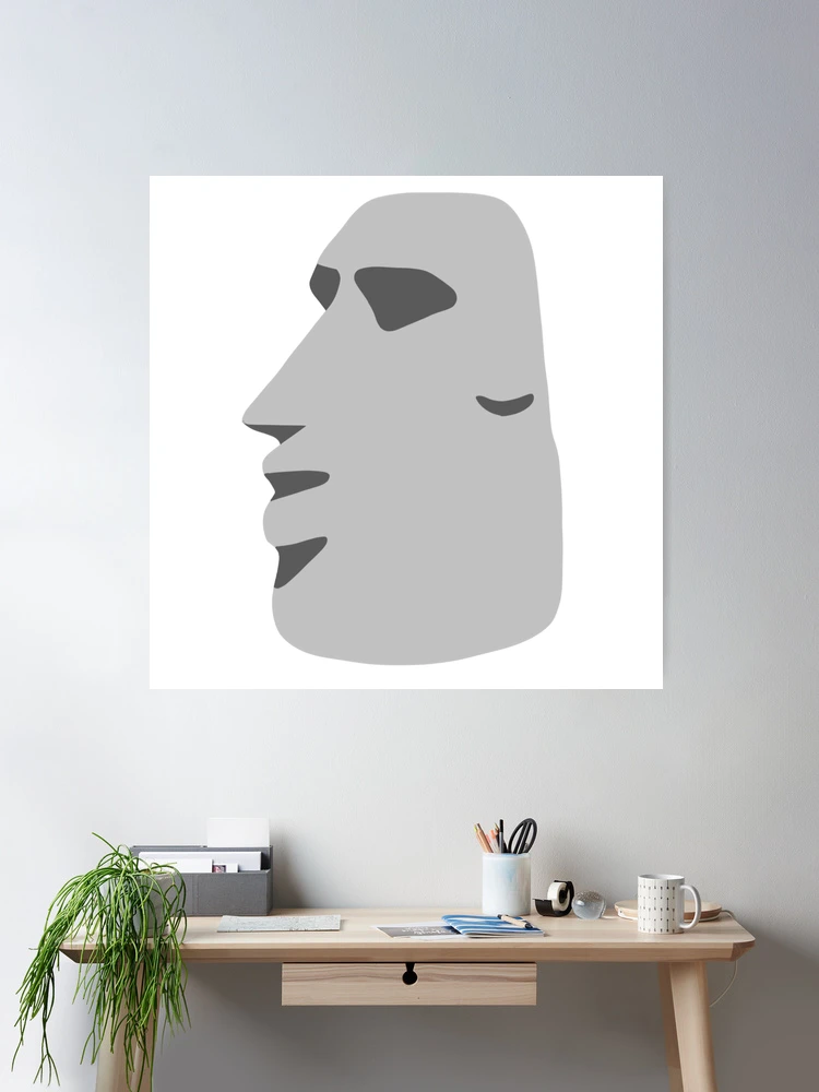 Created a poster about the Moyai (Moai) emoji for some fun and layout  practice. : r/Posters