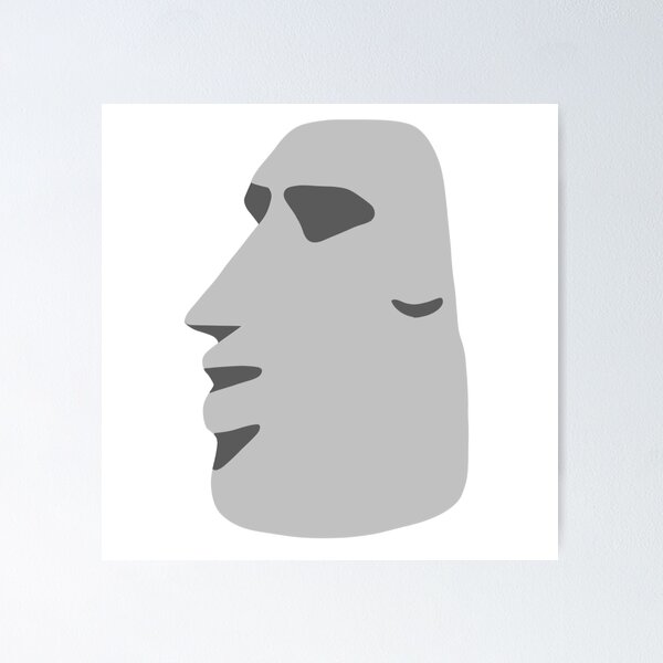 Moyai Moai Easter Island Head Emoji Art Board Print for Sale by donbass