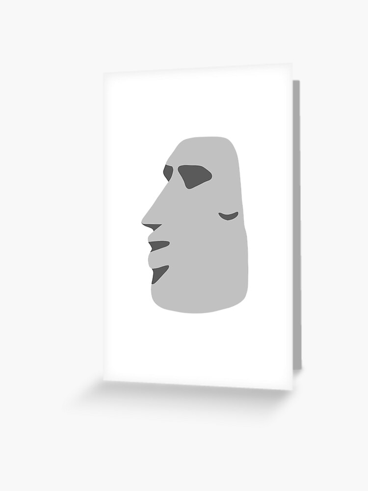 Moai Emoji Greeting Cards for Sale