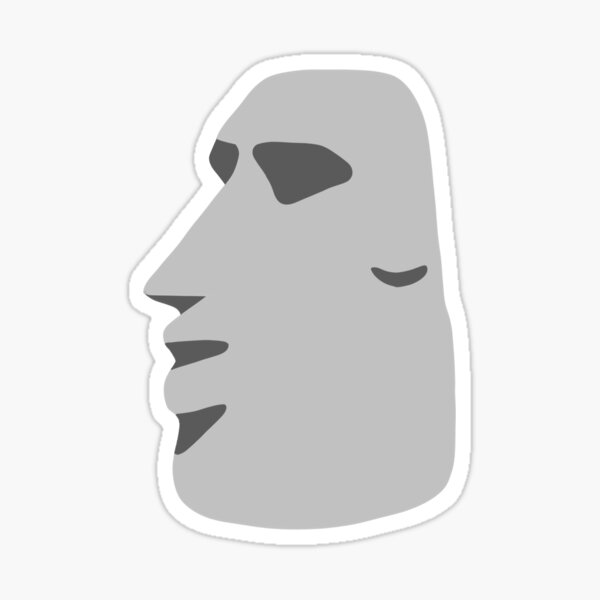 Moai Stone FACE Sticker for Sale by 9DesignArt