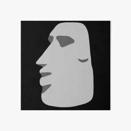 Moyai Emoji Moai Emoji Easter Island Black Sticker for Sale by