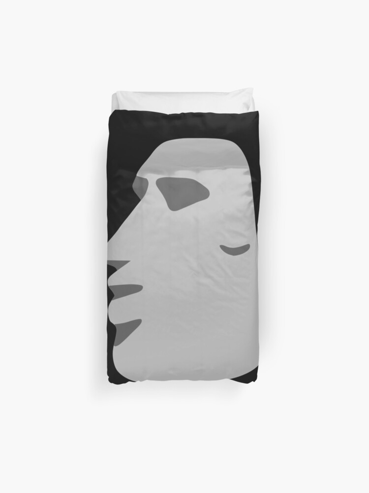 Moyai Emoji Moai Emoji Easter Island Black Duvet Cover for Sale by  BunkerBunch