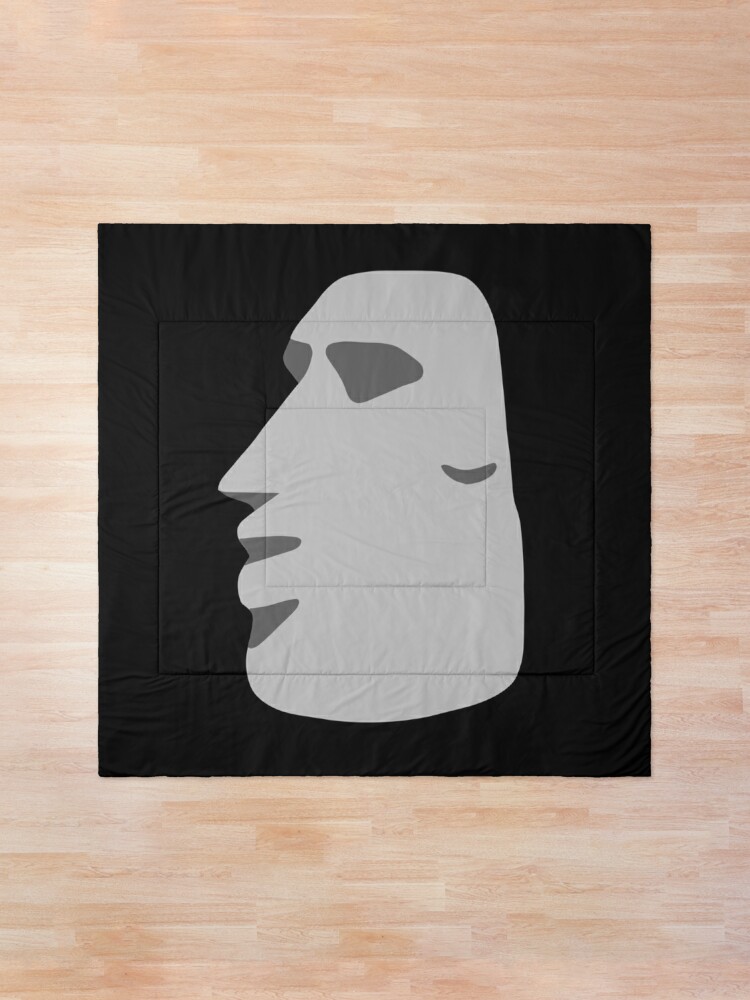Moyai Emoji Moai Emoji Easter Island Black Comforter for Sale by  BunkerBunch