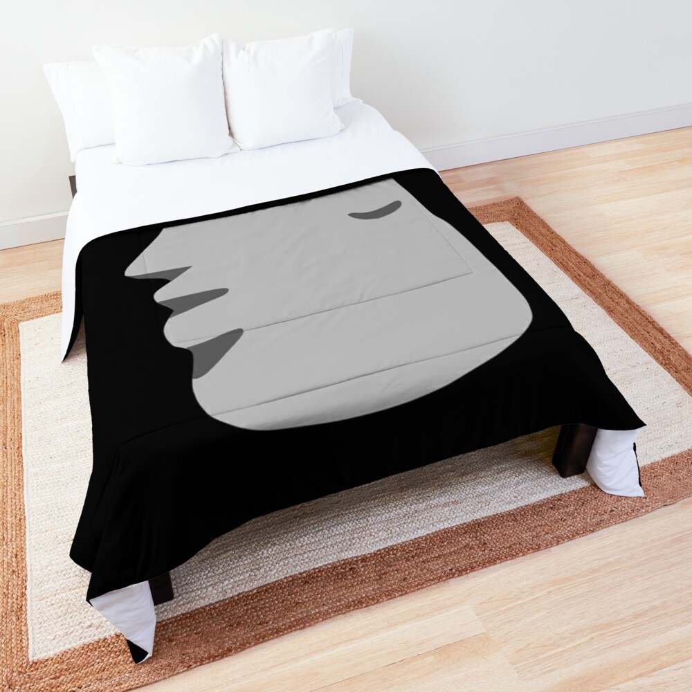 Moyai Emoji Moai Emoji Easter Island Black Duvet Cover for Sale