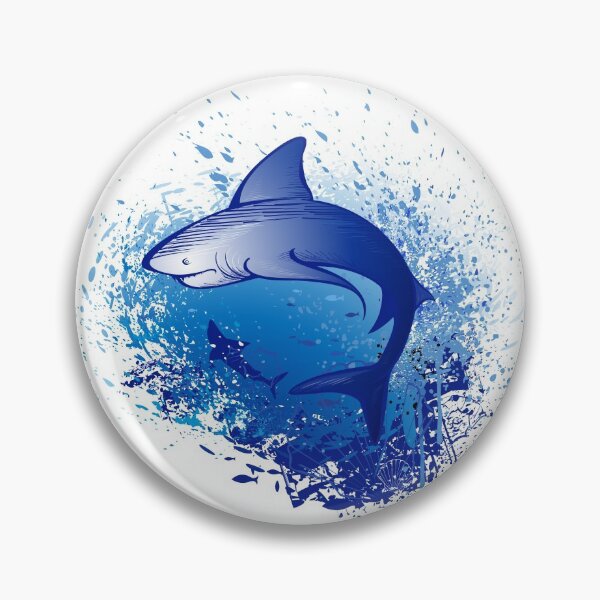 Item preview, Emerges white shark ( Watercolor ) designed and sold by Blackmoon9.
