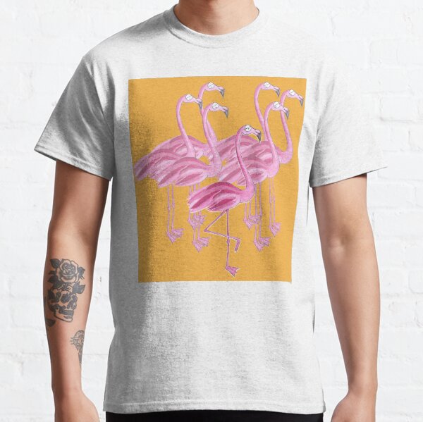 Artikel-Vorschau von Flamingoes (orange background), designt und verkauft von Sascha  Kläger.