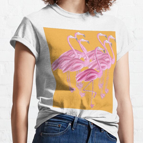 Artikel-Vorschau von Flamingoes (orange background), designt und verkauft von Sascha  Kläger.