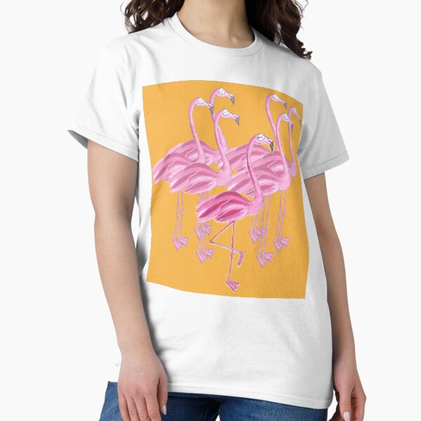 Artikel-Vorschau von Flamingoes (orange background), designt und verkauft von Sascha  Kläger.