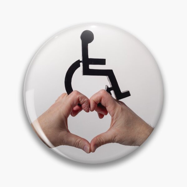 Item preview, Disabled sign with love hand shape designed and sold by simonbratt.