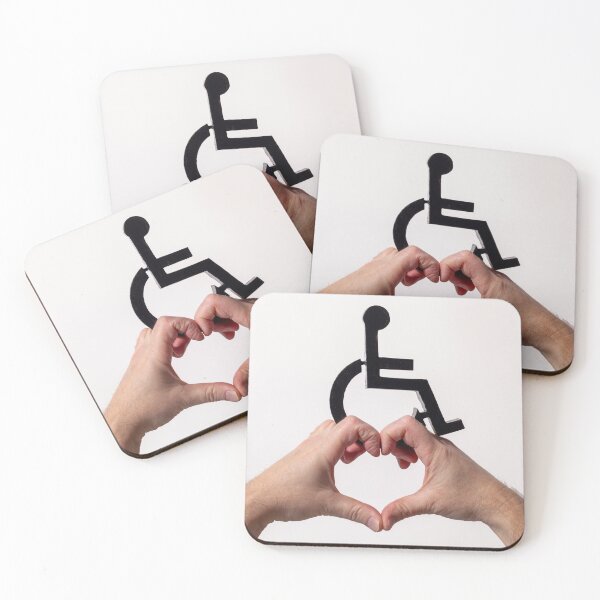 Item preview, Disabled sign with love hand shape designed and sold by simonbratt.