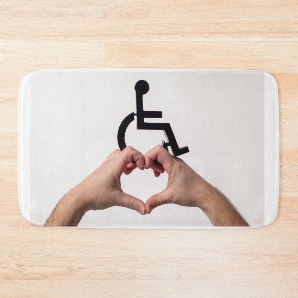 Item preview, Disabled sign with love hand shape designed and sold by simonbratt.