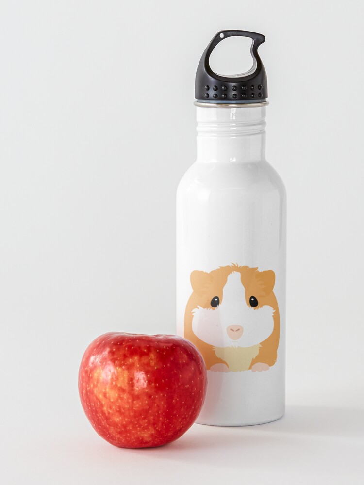 "Guinea Pig - White" Water Bottle by Lulupainting | Redbubble