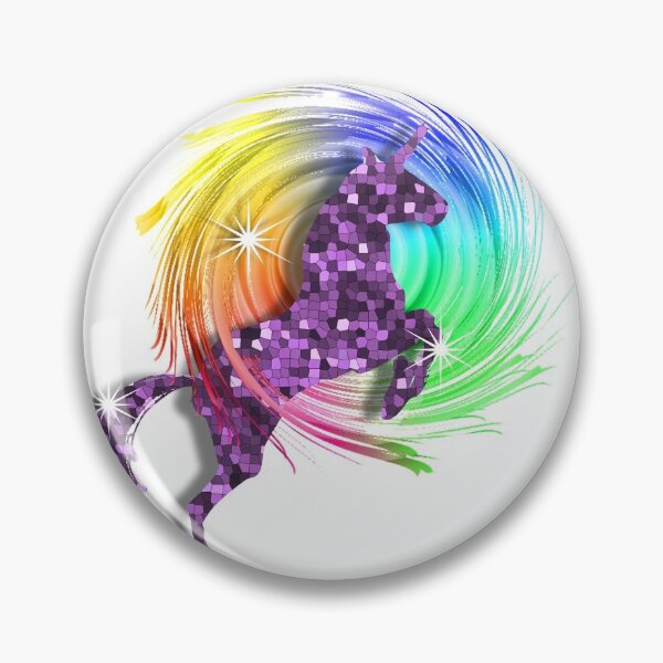 Artikelvorschau, Sparkly Glittery Effect Purple Unicorn And Rainbow entworfen und verkauft von Artification.