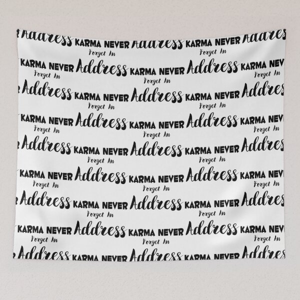 Item preview, Karma Never Forget An Address Black Version designed and sold by darknessjeff86.