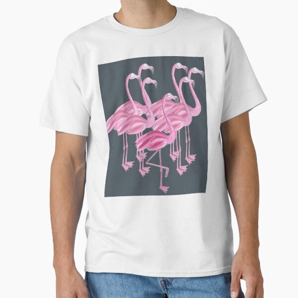 Flamingoes (dark background) Classic T-Shirt