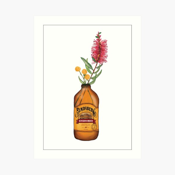 Floral Ginger Beer Art Print