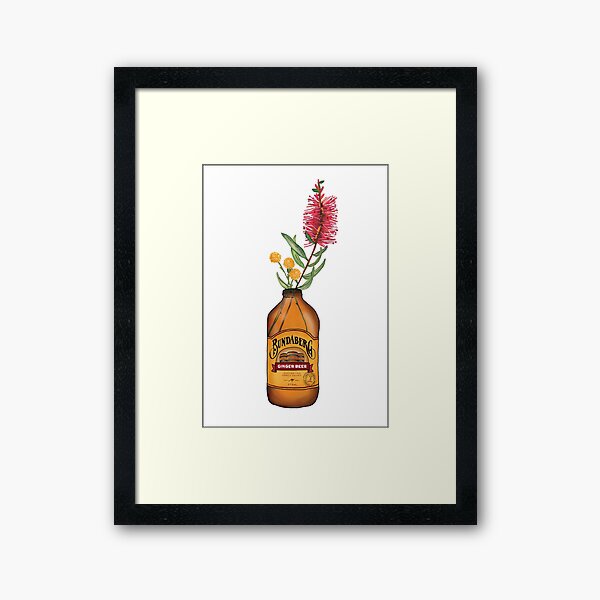 Floral Ginger Beer Framed Art Print