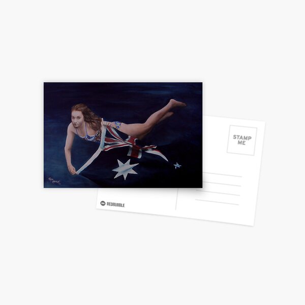 Girl Swimming Postcard