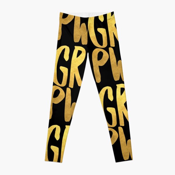 Girl Power Gold Text Leggings